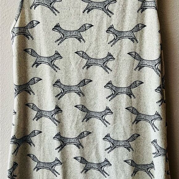 LaVieLente Fox Print Sleeveless Shift Dress Deep Pockets Size M - Picture 6 of 8